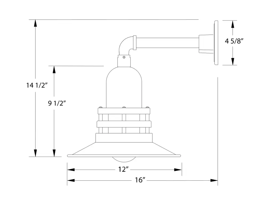 The Straight Arm Wall Light by Montclair Light Works - Image 2