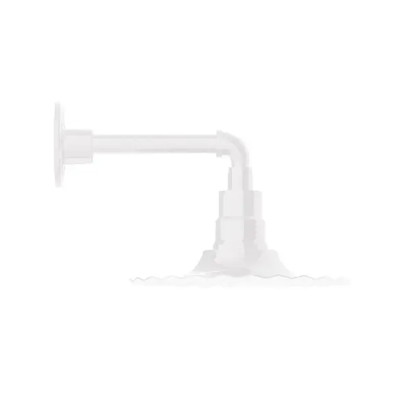 Our outdoor wall lights, inspired by 1920's industrial lighting, in straight arm styles are great for use as sign or awning lights, garage or barn lights. This vintage look works well indoors, as a wall sconce to illuminate an entry or hallway, stairway, or bathroom. The Radial Shade is fluted to allow water to flow off its surface, suitable for seaside and non-seaside locales. Collection: Radial Finish: White Glass: 12 inch Radial Notes: Option (1) A19 LED and 2-Integrated 8W, 10W Width: 12.00" Height: 9.88" Length: 16.00" Weight: 8.00 lb Extension from Wall: 16.00" Canopy: 4.625" diameter Number of Bulbs: 1 Maximum Wattage: 100.00 W Bulb Type: A19 Bulb Base: E26 Medium Light Source: Incandescent or LED equivalent Dimmable Voltage: 120.00 V Country of Origin: US Safety Listing: UL/cUL Safety Rating: Wet Dark Sky LED Manufacturer Warranty: 1-year limited warranty on the fixture.