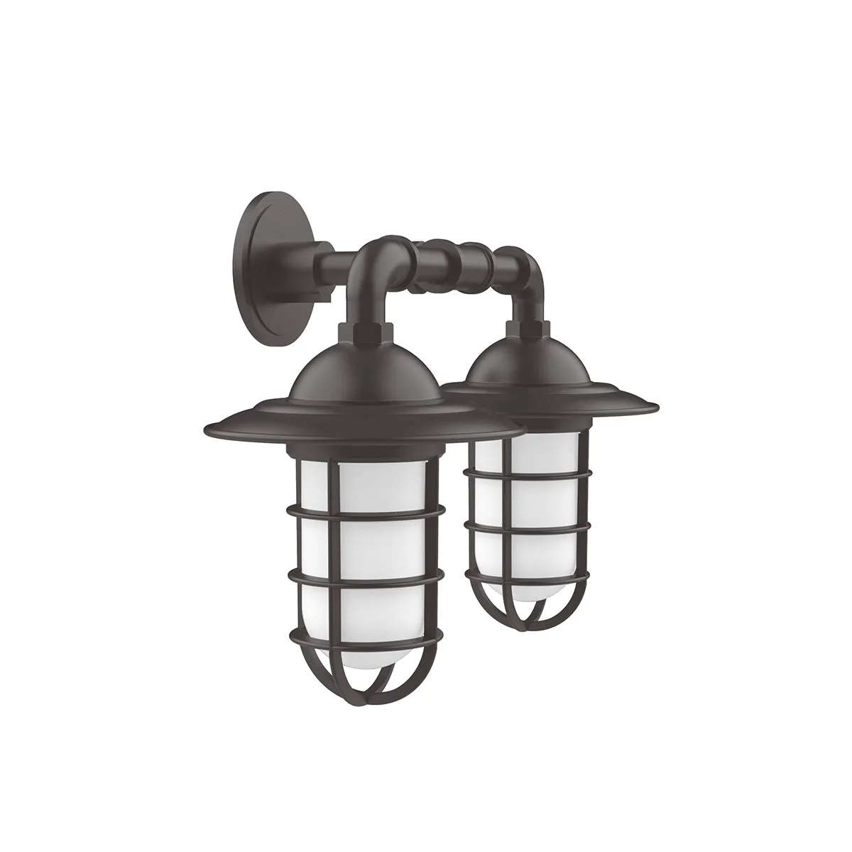 Vaportite 2-Light Straight Arm Wall Light in Bronze Matte