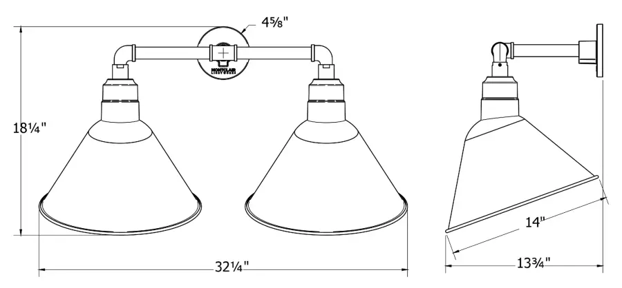 The Straight Arm Wall Light by Montclair Light Works - Image 2