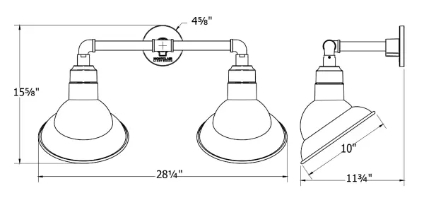 The Straight Arm Wall Light by Montclair Light Works - Image 2