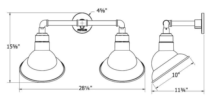 The Straight Arm Wall Light by Montclair Light Works - Image 2