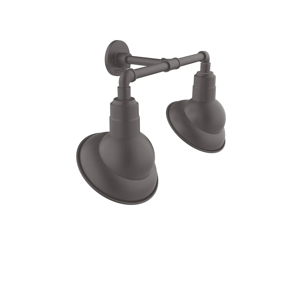 Emblem 10" 2-Light Straight Arm Wall Light in Bronze Matte in Bronze Matte