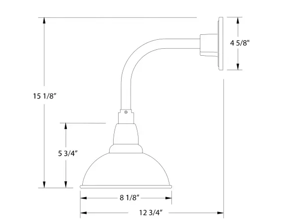 The Curved Arm Wall Light by Montclair Light Works