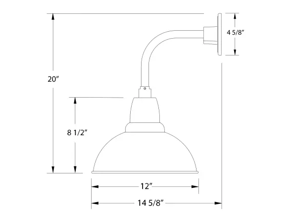 The Curved Arm Wall Light by Montclair Light Works
