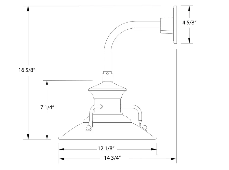 The Curved Arm Wall Light by Montclair Light Works