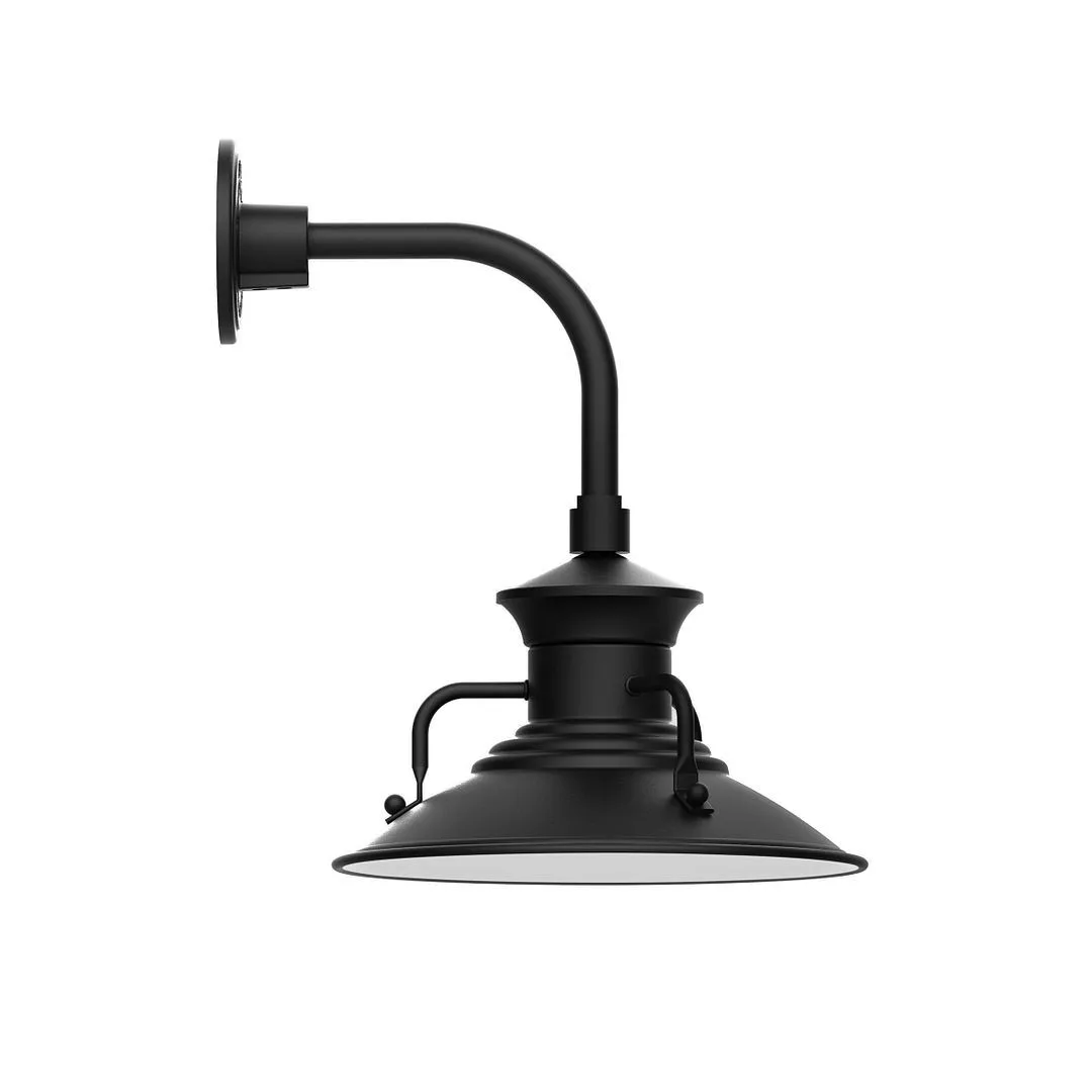 Homestead LED Curved Arm Wall Light in Black