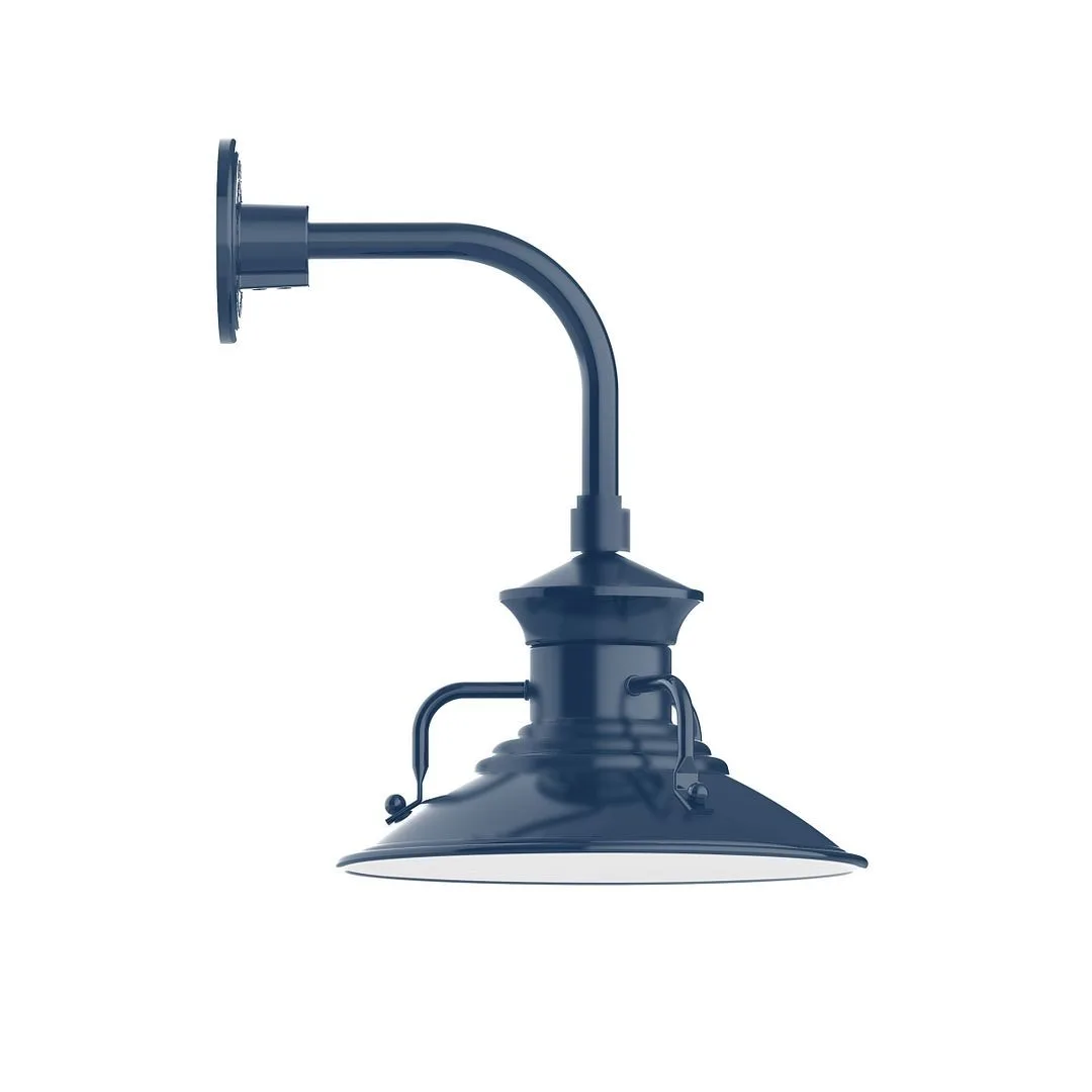 Homestead LED Curved Arm Wall Light in Navy