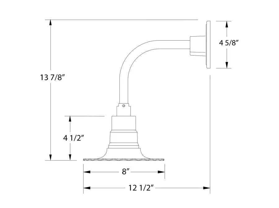 The Curved Arm Wall Light by Montclair Light Works