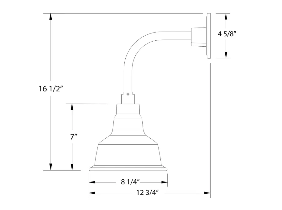 The Curved Arm Wall Light by Montclair Light Works
