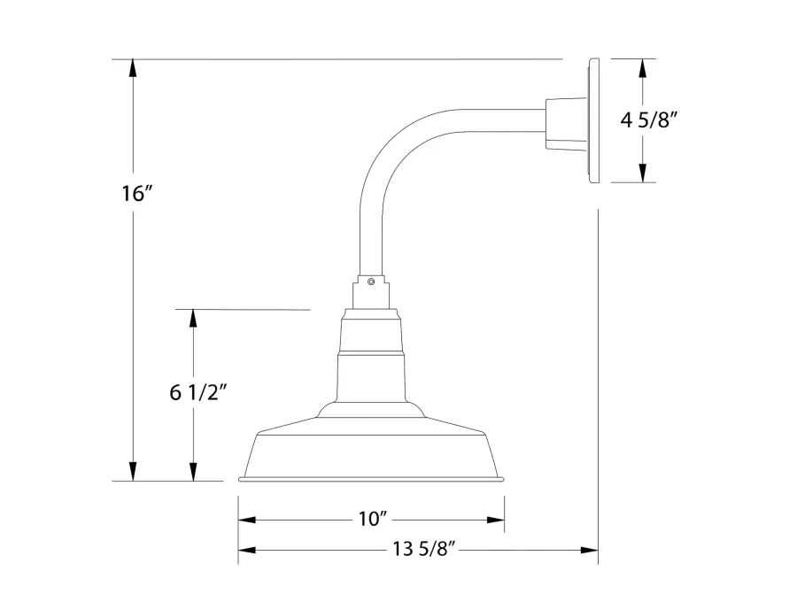 The Curved Arm Wall Light by Montclair Light Works