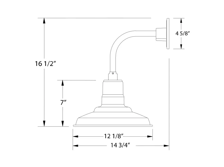 The Curved Arm Wall Light by Montclair Light Works