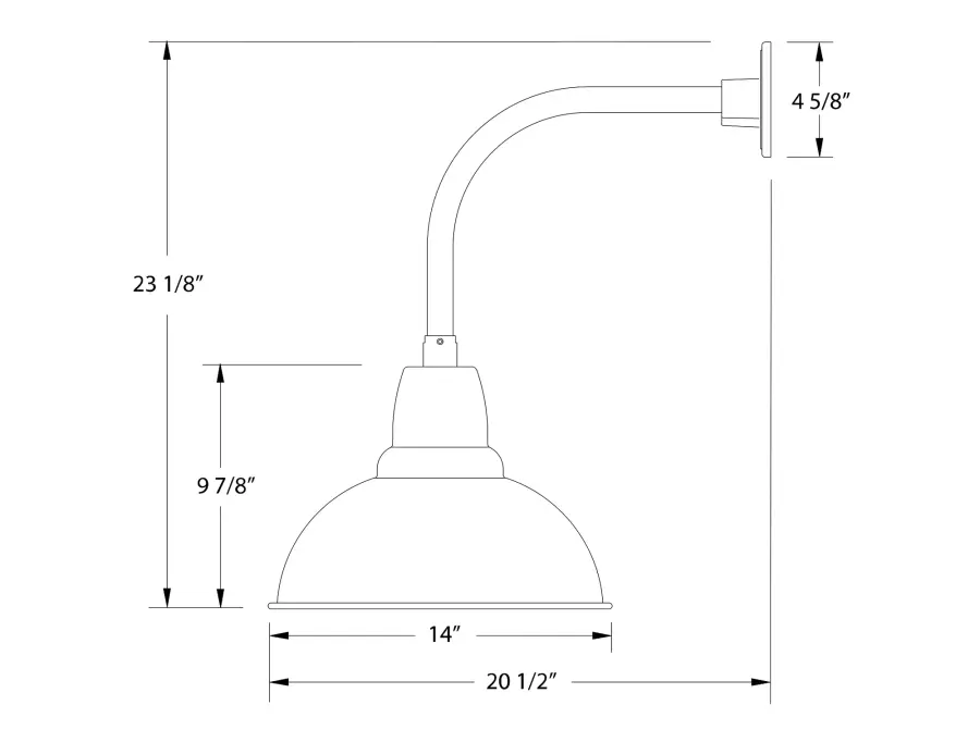 The Curved Arm Wall Light by Montclair Light Works