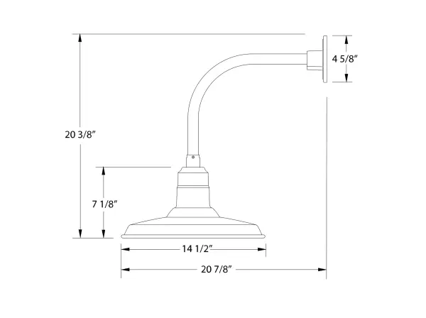 The Curved Arm Wall Light by Montclair Light Works