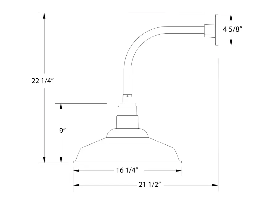 The Curved Arm Wall Light by Montclair Light Works