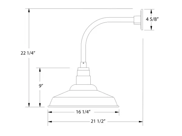 The Curved Arm Wall Light by Montclair Light Works