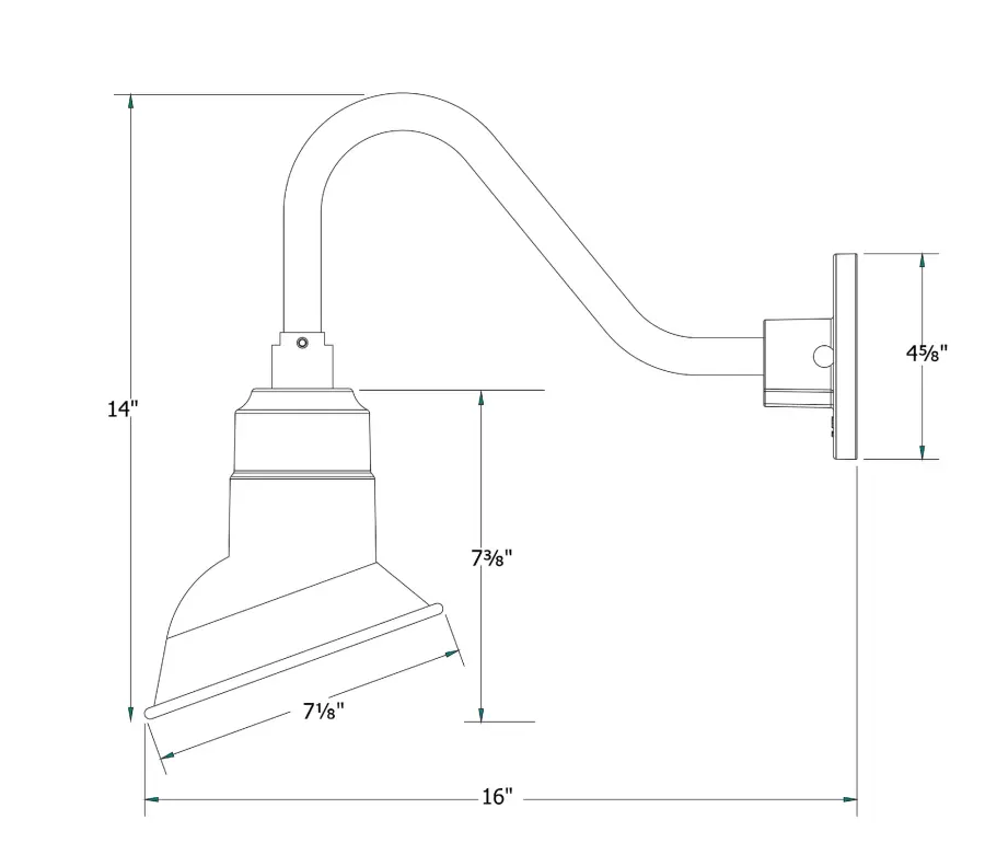 The Gooseneck Wall Light by Montclair Light Works - Image 2
