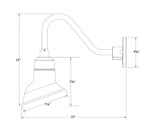 The Gooseneck Wall Light by Montclair Light Works - Image 2