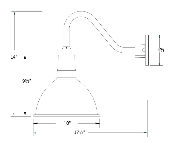 The Gooseneck Wall Light by Montclair Light Works - Image 2