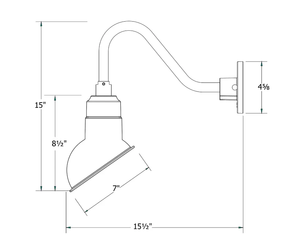 The Gooseneck Wall Light by Montclair Light Works - Image 2