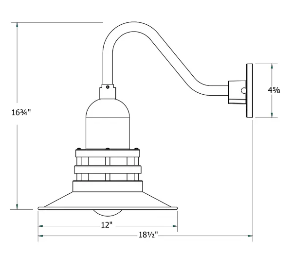 The Gooseneck Wall Light by Montclair Light Works - Image 2