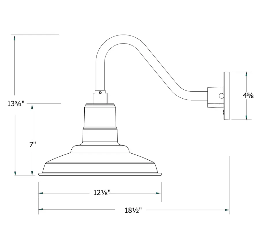 The Gooseneck Wall Light by Montclair Light Works - Image 2