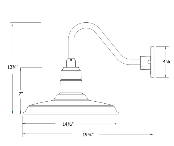 The Gooseneck Wall Light by Montclair Light Works - Image 2