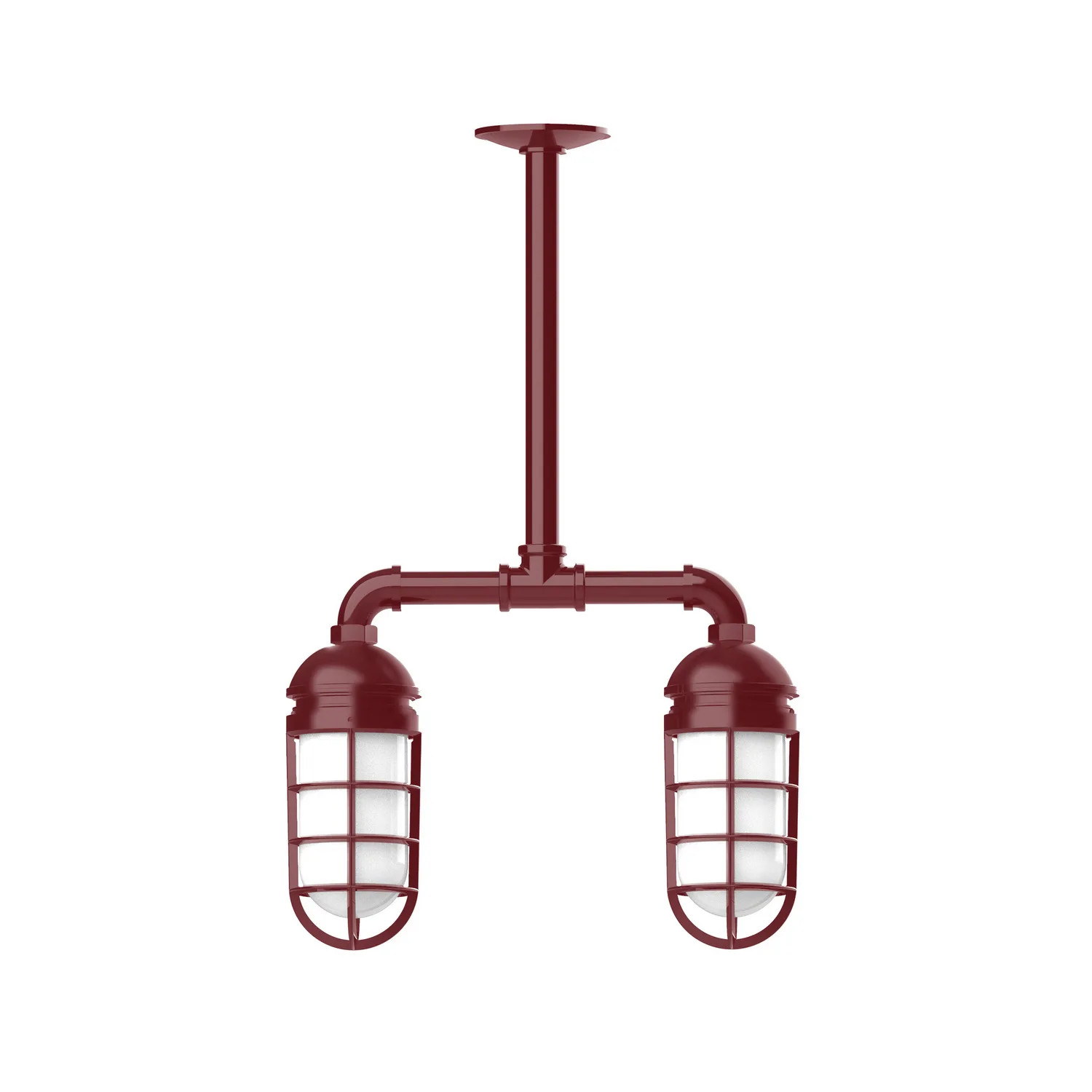 Vaportite Two Light Pendant in Barn Red