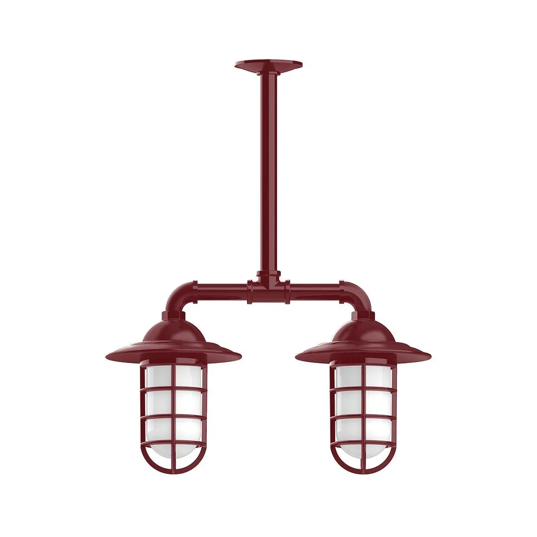 Vaportite Two Light Pendant in Barn Red
