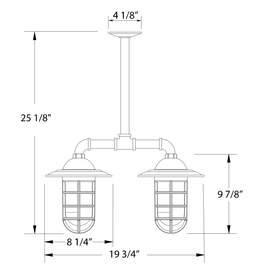 The Multi Light Stem Hung Pendant by Montclair Light Works - Image 2