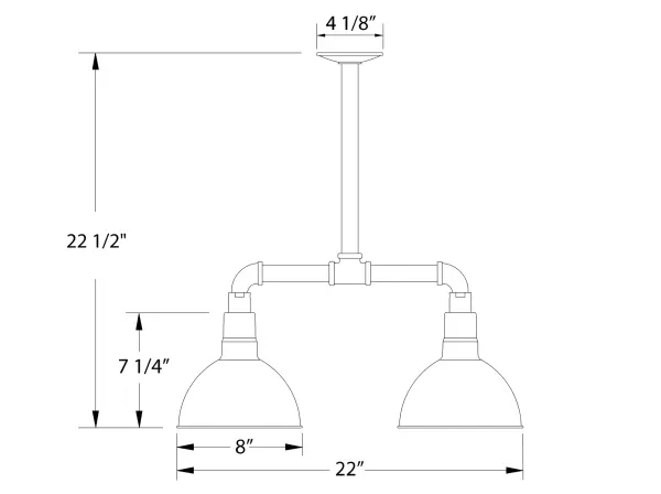 The Multi Light Stem Hung Pendant by Montclair Light Works - Image 2