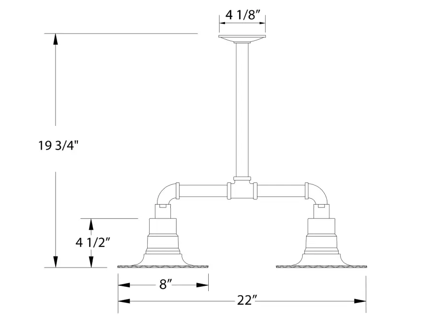 The Multi Light Stem Hung Pendant by Montclair Light Works - Image 2