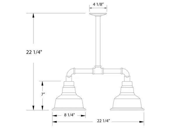 The Multi Light Stem Hung Pendant by Montclair Light Works - Image 2