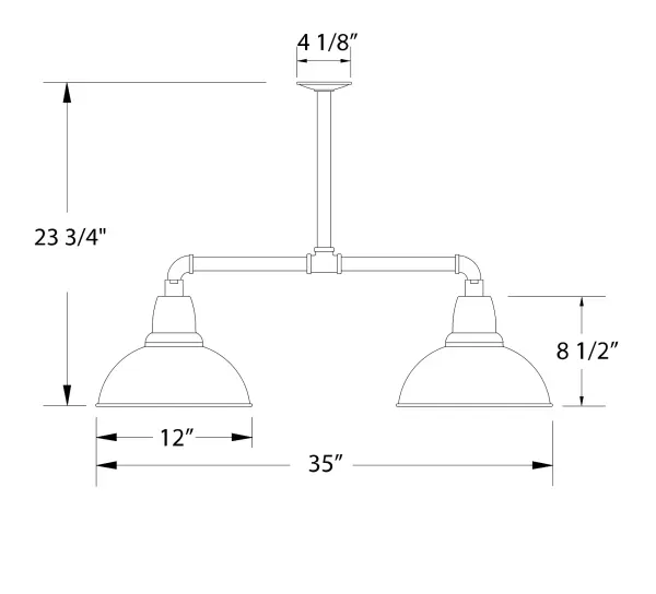 The Multi Light Stem Hung Pendant by Montclair Light Works - Image 2