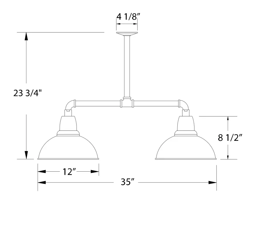 The Multi Light Stem Hung Pendant by Montclair Light Works - Image 2