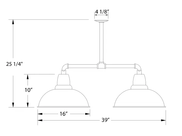 The Multi Light Stem Hung Pendant by Montclair Light Works - Image 2