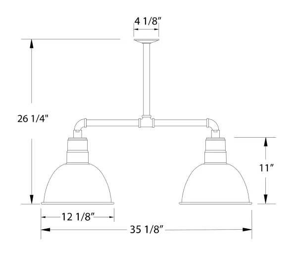 The Multi Light Stem Hung Pendant by Montclair Light Works - Image 2