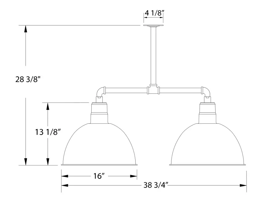 The Multi Light Stem Hung Pendant by Montclair Light Works - Image 2