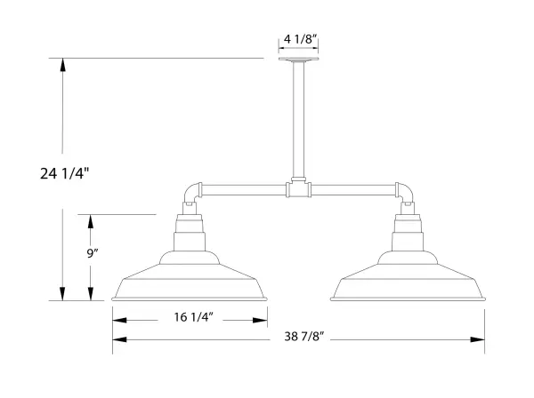 The Multi Light Stem Hung Pendant by Montclair Light Works - Image 2