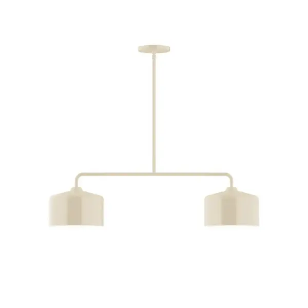 Axis, a contemporary series of basic spun geometric shapes, is simply configured for interior use. Colorful and clean-lined, these axially symmetric shapes will add pizzazz to your space. Collection: Julia Finish: Cream Glass: 8.5" Julia Width: 8.50" Height: 56.38" Length: 32.50" Weight: 15.00 lb Canopy: 5" diameter Number of Bulbs: 2 Maximum Wattage: 8.00 W Light Source: LED Light Output: 800.00 lm Color Temperature: 3000 K CRI: 90 Dimmable Rated Average Life: 50,000 Voltage: 120.00 V Country of Origin: US Safety Listing: UL/cUL Safety Rating: Dry LED Manufacturer Warranty: 1-year limited warranty on the fixture.