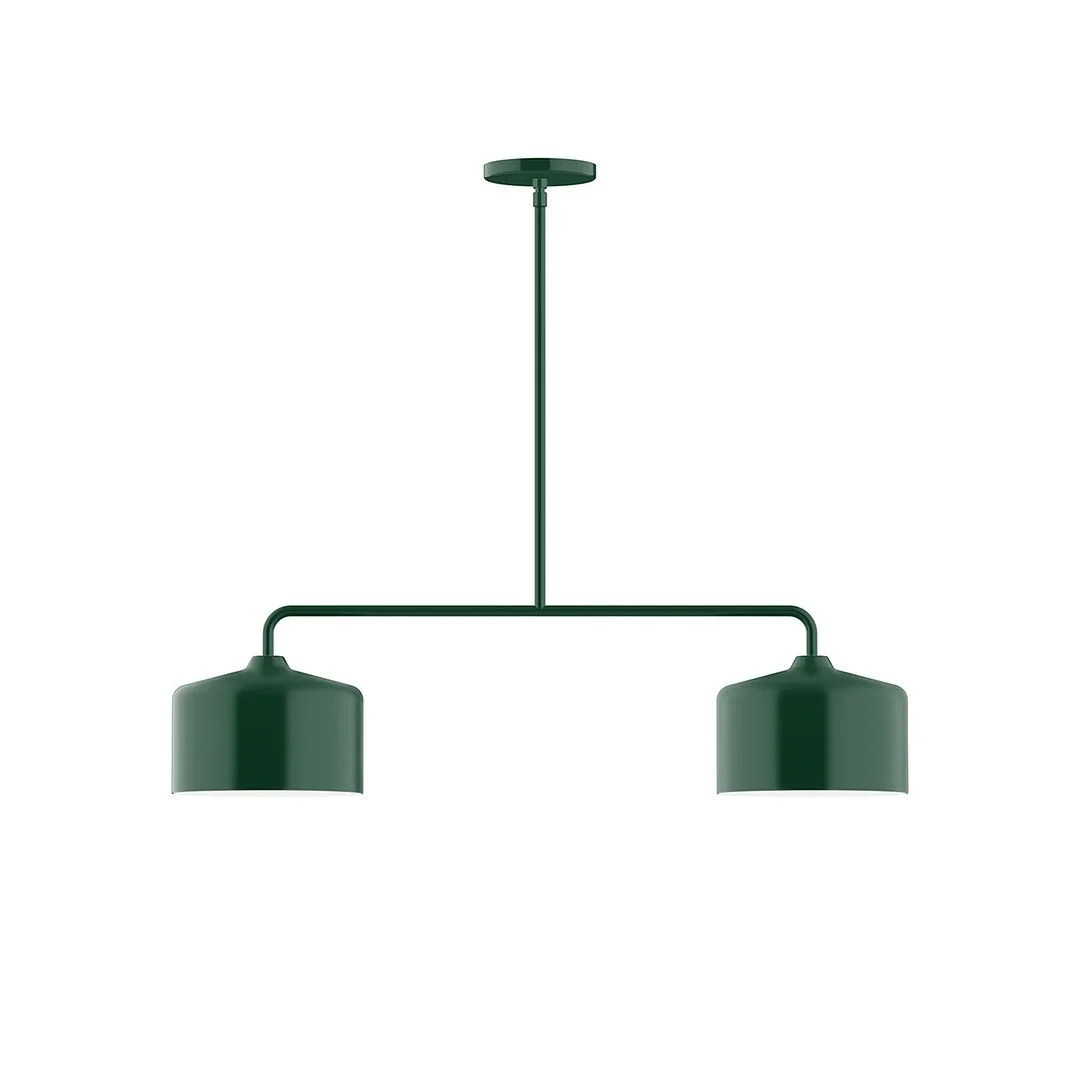 Julia LED Chandelier in Forest Green