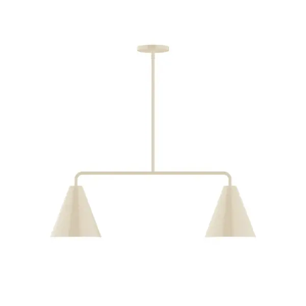 Jynx, a contemporary series of basic spun geometric shapes, is simply configured for interior use. Colorful and clean-lined, these axially symmetric shapes will add pizzazz to your space. Collection: Jynx Finish: Cream Glass: 8" Jynx Width: 8.00" Height: 58.25" Length: 32.00" Weight: 15.00 lb Canopy: 5" diameter Number of Bulbs: 2 Maximum Wattage: 8.00 W Light Source: LED Light Output: 800.00 lm Color Temperature: 3000 K CRI: 90 Dimmable Rated Average Life: 50,000 Voltage: 120.00 V Country of Origin: US Safety Listing: UL/cUL Safety Rating: Dry LED Manufacturer Warranty: 1-year limited warranty on the fixture.