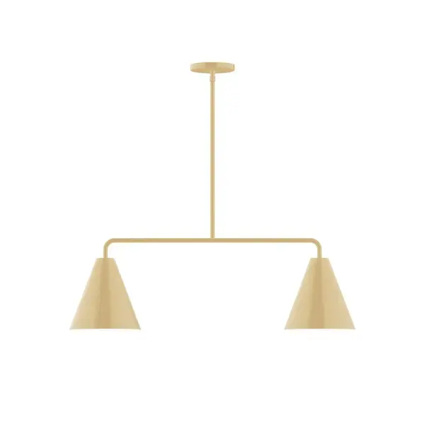 Jynx, a contemporary series of basic spun geometric shapes, is simply configured for interior use. Colorful and clean-lined, these axially symmetric shapes will add pizzazz to your space. Collection: Jynx Finish: Ivory Glass: 8" Jynx Width: 8.00" Height: 58.25" Length: 32.00" Weight: 15.00 lb Canopy: 5" diameter Number of Bulbs: 2 Maximum Wattage: 8.00 W Light Source: LED Light Output: 800.00 lm Color Temperature: 3000 K CRI: 90 Dimmable Rated Average Life: 50,000 Voltage: 120.00 V Country of Origin: US Safety Listing: UL/cUL Safety Rating: Dry LED Manufacturer Warranty: 1-year limited warranty on the fixture.