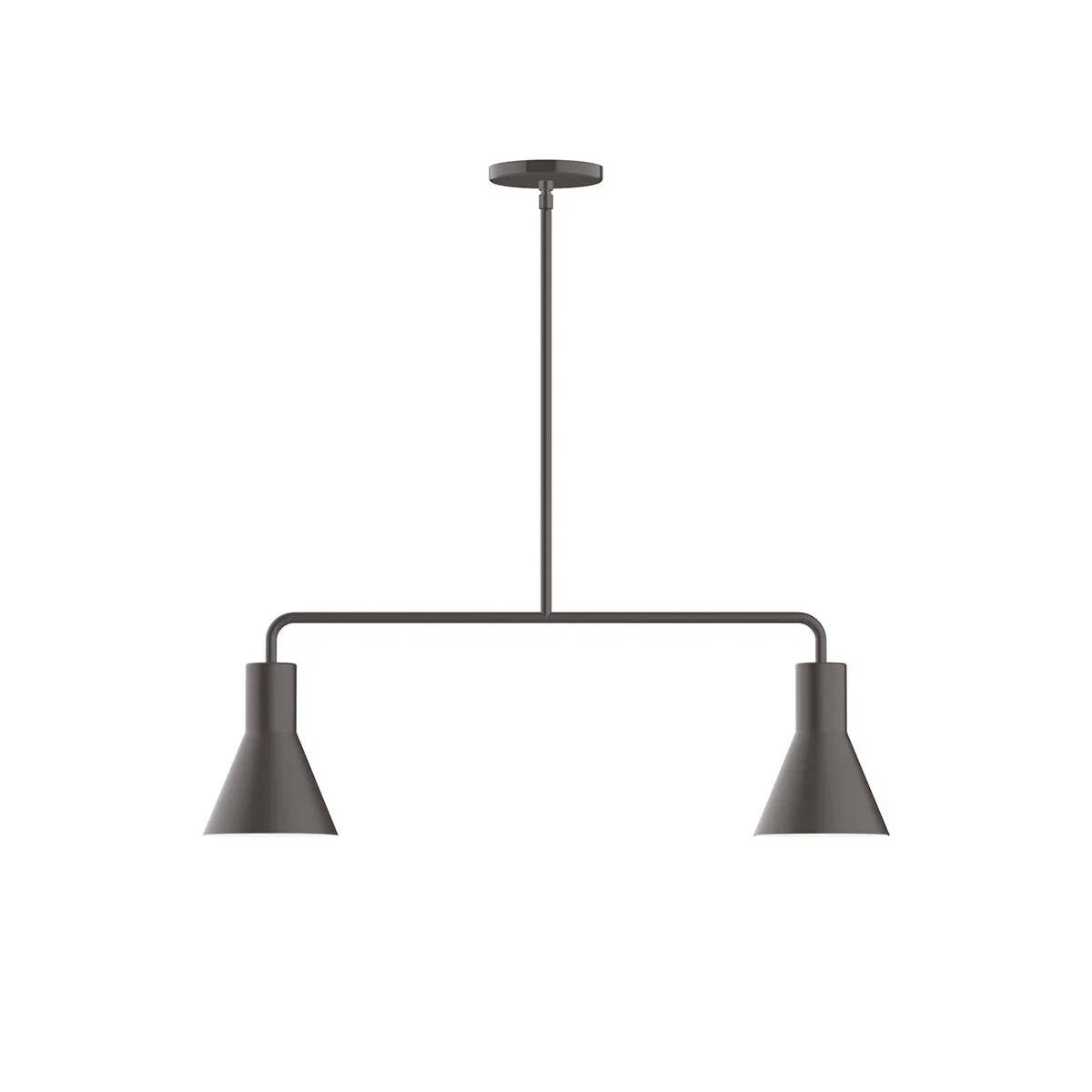 Flare 2-Light Linear Pendant in Bronze Matte