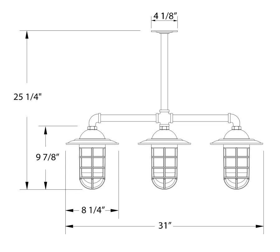 The Multi Light Stem Hung Pendant by Montclair Light Works - Image 2