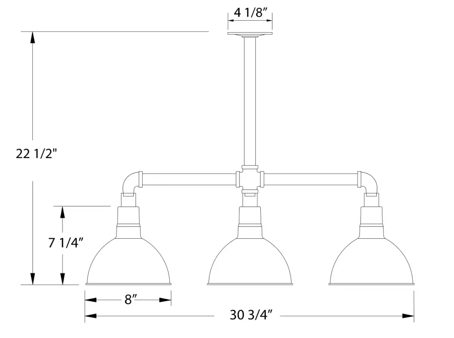The Multi Light Stem Hung Pendant by Montclair Light Works - Image 2