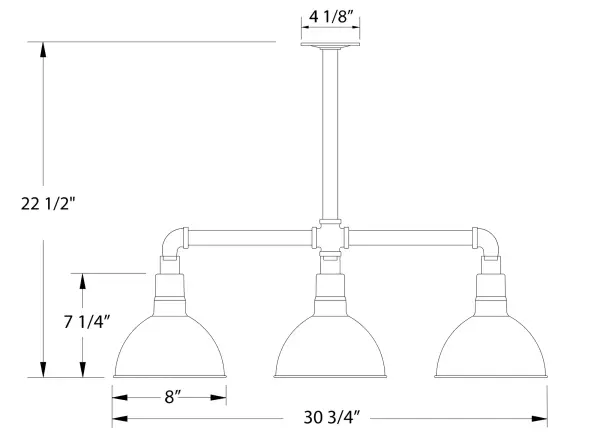The Multi Light Stem Hung Pendant by Montclair Light Works - Image 2