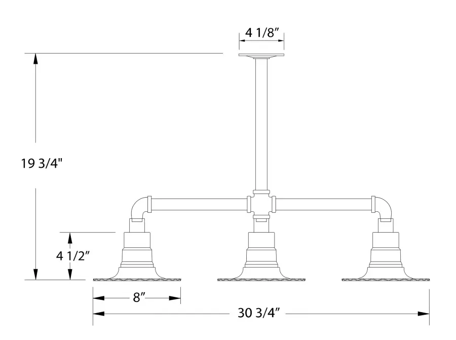 The Multi Light Stem Hung Pendant by Montclair Light Works - Image 2