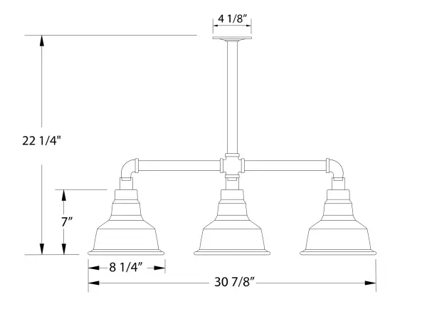 The Multi Light Stem Hung Pendant by Montclair Light Works - Image 2