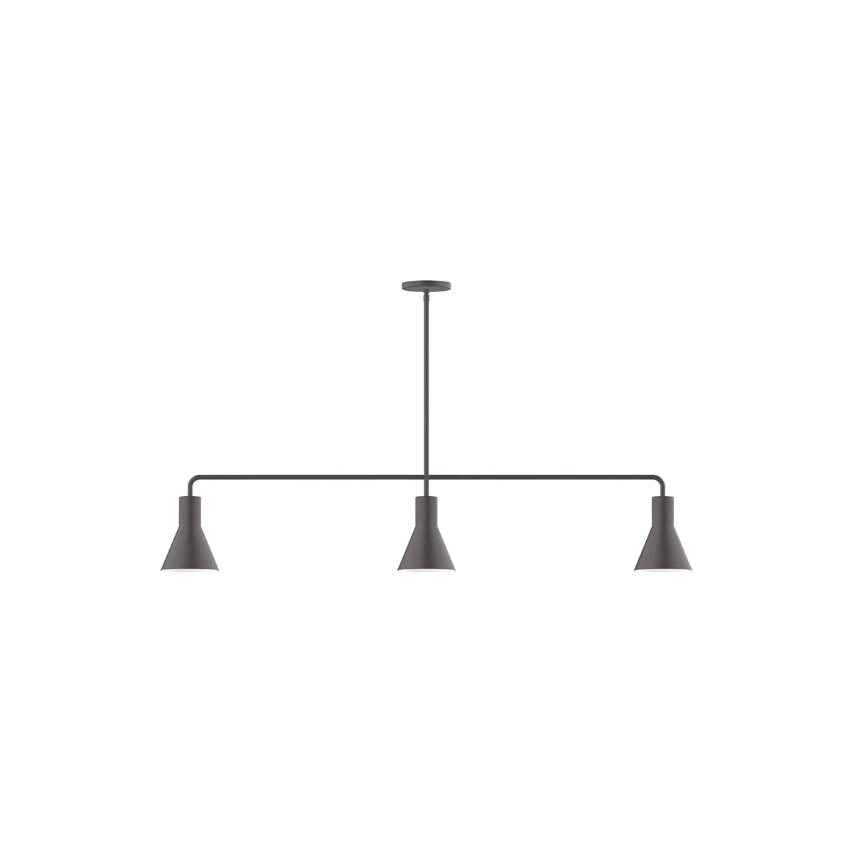 Flare 3-Light Linear Pendant in Bronze Matte